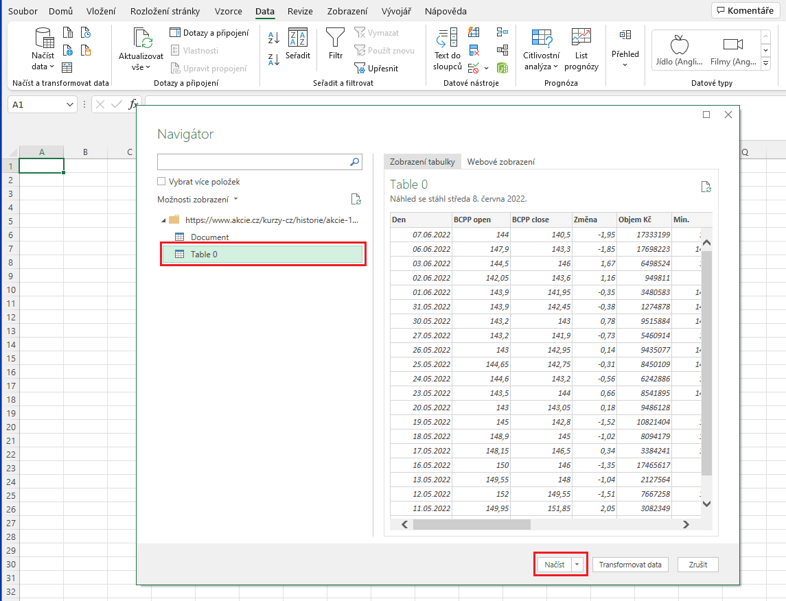 Jak importovat data z webu a PDF do Excelu