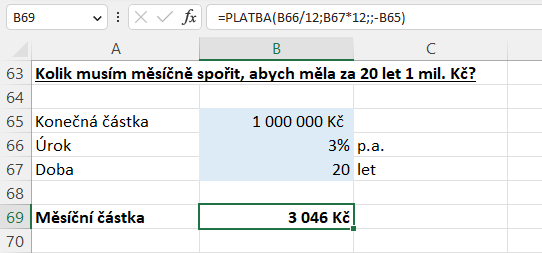 Finanční funkce v Excelu 8