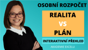 Rodinný rozpočet skutečnost vs plán