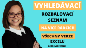 Vyhledávací rozbalovací seznam pro všechny verze Excelu