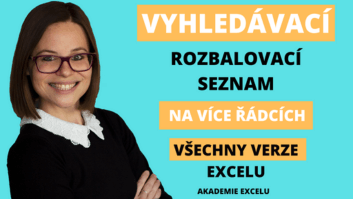 Vyhledávací rozbalovací seznam pro všechny verze Excelu