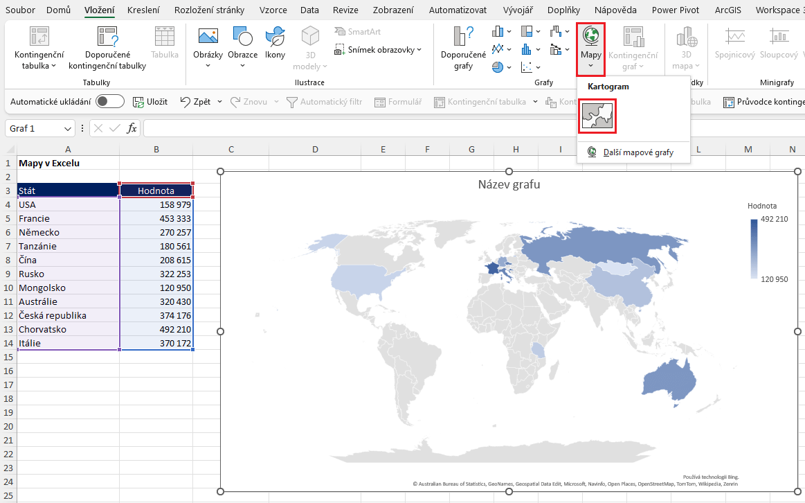 Mapy v Excelu 1