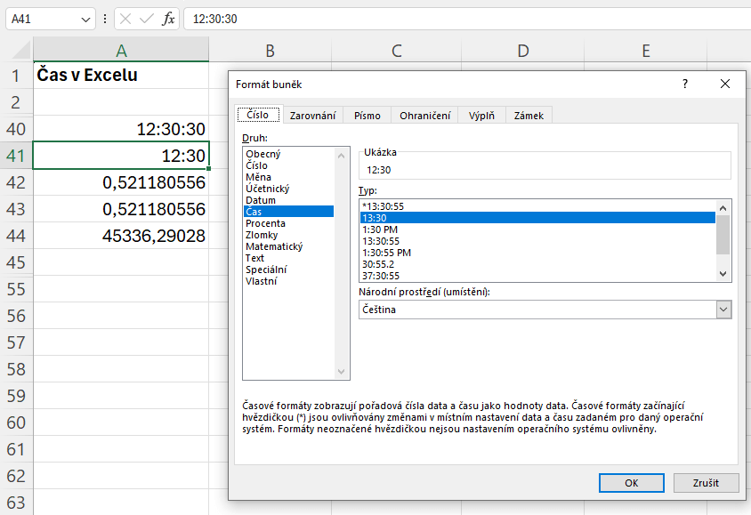 Čas v Excelu 16