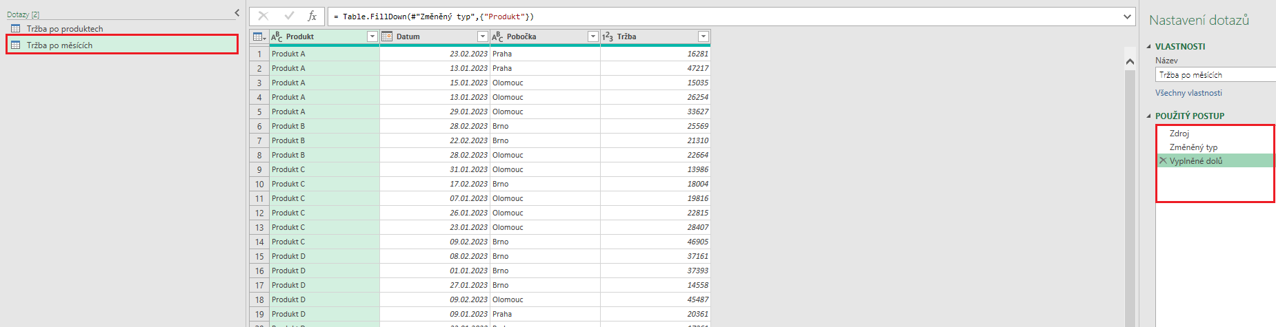 Seskupit podle Power Query 9