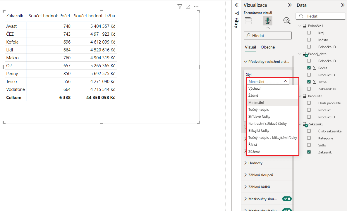 Formátování v Power BI 14