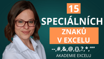 15 speciálních znaků v Excelu